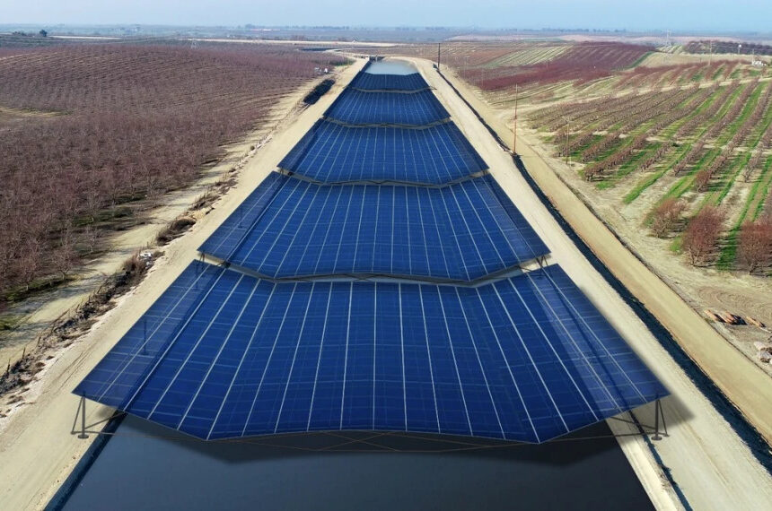In a US first, California will pilot solar-panel canopies over canals